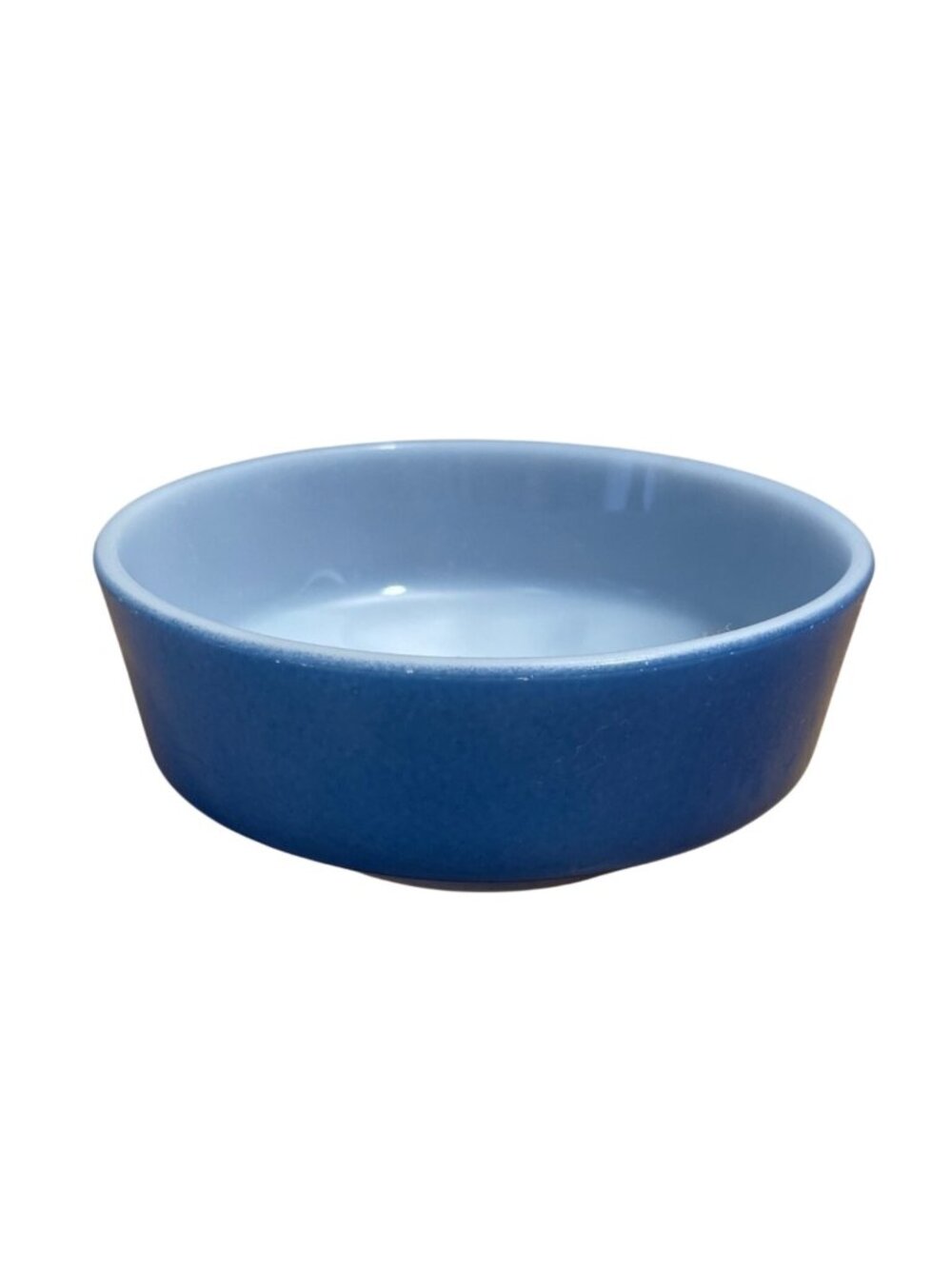 Vtg Federal Glass Blue Cereal Bowl 5 in White Milk Glass Interior Retro Kitchen